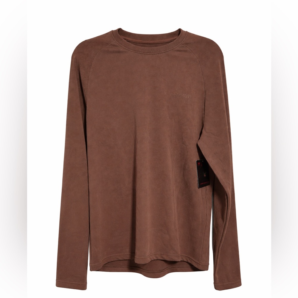 NWT- Men’s Spyder Brown Long Sleeve Shirt. Size M